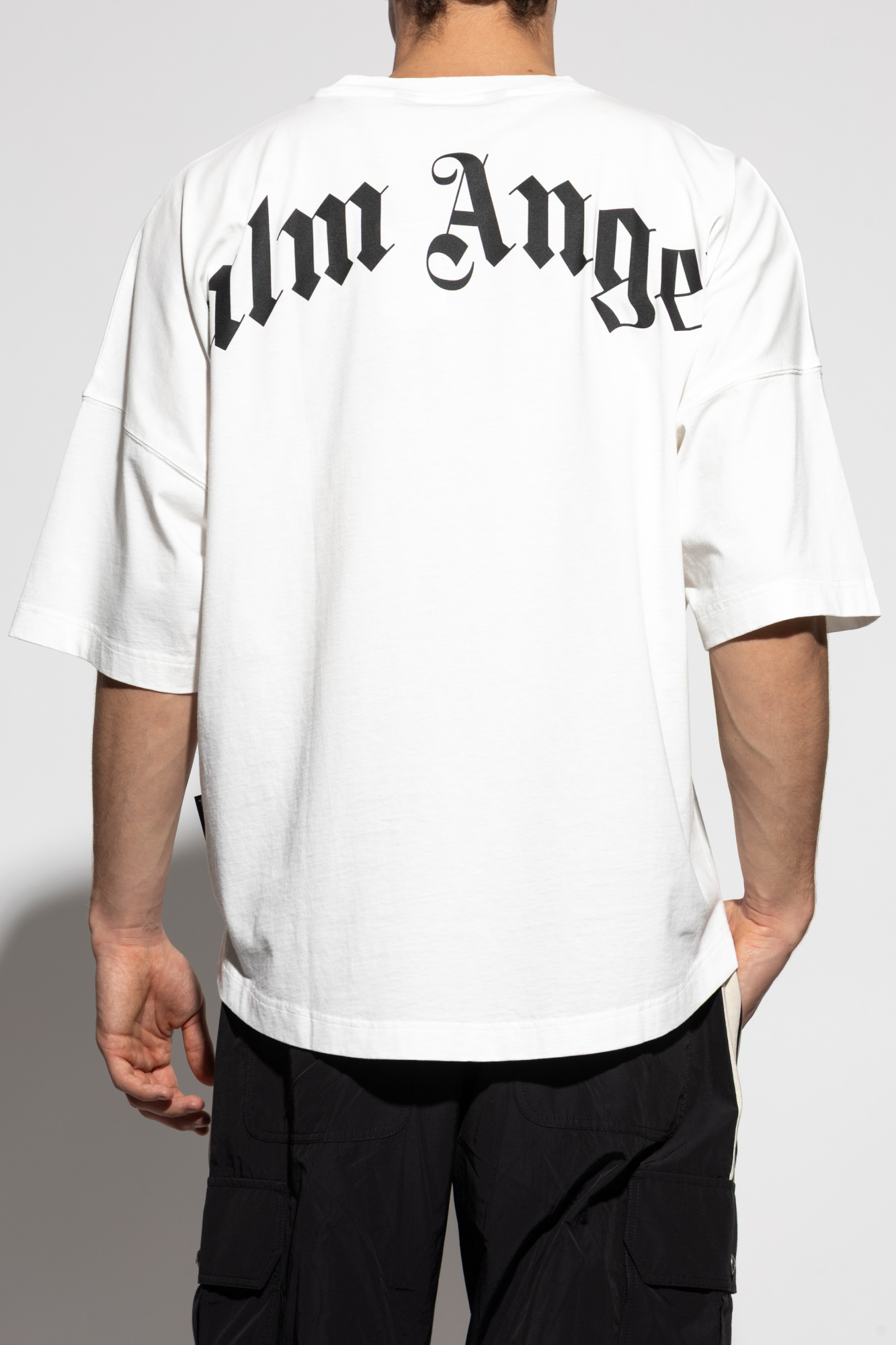 White T-shirt with logo Palm Angels - Vitkac AS
